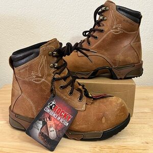 Rocky Women’s Composite Toe Waterproof Lace-Up Work Boot